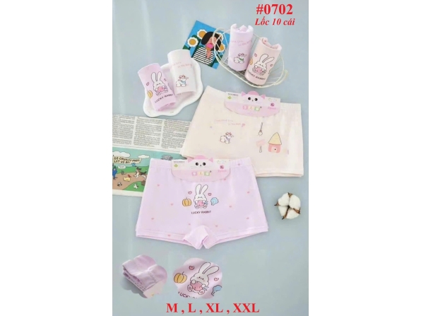 QUẦN ĐÙI BÉ GÁI  0702  - LỐC 10 CÁI